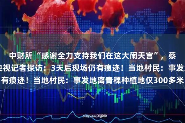 中财所 “感谢全力支持我们在这大闹天宫”，蔡国强现场感言曝光，央视记者探访：3天后现场仍有痕迹！当地村民：事发地离青稞种植地仅300多米