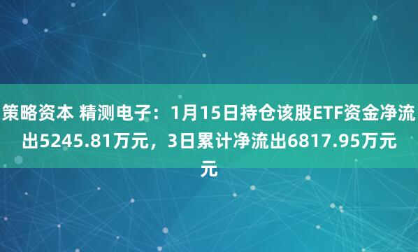 策略资本 精测电子：1月15日持仓该股ETF资金净流出5245.81万元，3日累计净流出6817.95万元